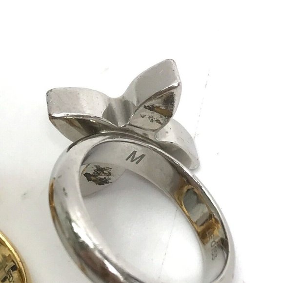 Auth LOUIS VUITTON M65247 Rhinestone Berg-Love Letters Rhinestone 2-piece set Ri - Picture 2 of 8